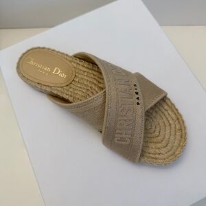 Dior Beige Espadrille Sandals